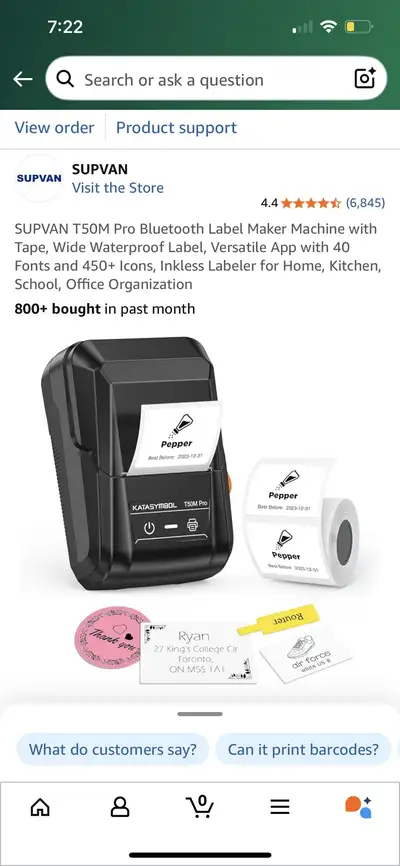 SUPVAN T50M Pro Label Maker, View more