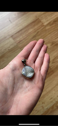 New Crystsl Sterling silver pendant