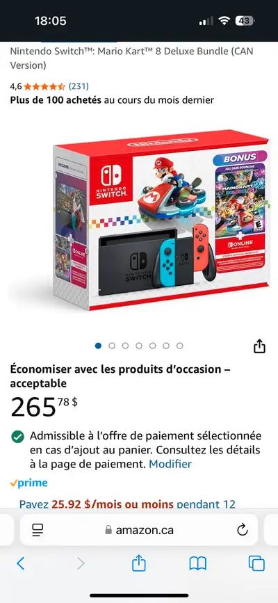 Celle de base, si il a jeux j’offre plus merci