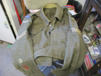 1943 WW2 ROYAL CANADIAN ARMY SERVICE CORP. BATTLE DRESS $400