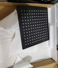 12in black square shower head