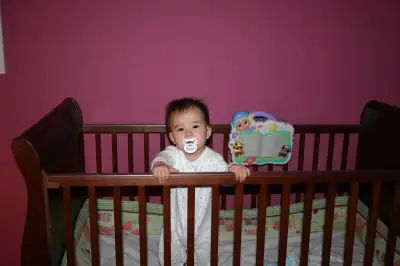 BABY CRIB BED SOLID WOOD DESIGNER LIT DE BEBE BOIS SOLIDE, View more