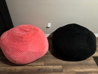 Two Bean Bags (1 Pink & 1 Black) - $15 each or $25 for both