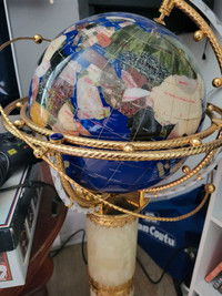 Marble Lighted Earth Globe from Stones
