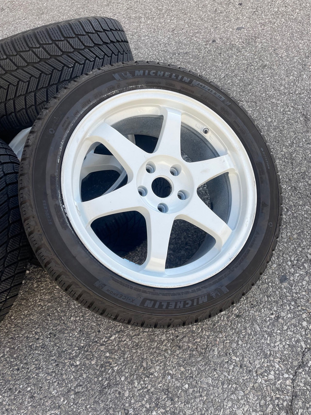 Tesla model 3 Michelin winters 5x114.3 alloys  in Tires & Rims in Mississauga / Peel Region - Image 2