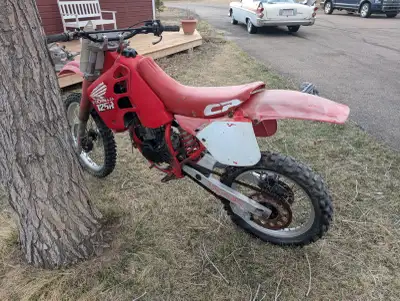 1989 Honda CR 125 new top end. It has been started once since then.