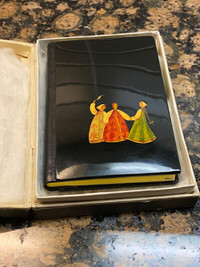 RUSSIAN VINTAGE USSR MSTERA LACQUER HAND PAINTED ADDRESS BOOK