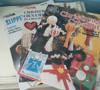 3 Vintage Crochet Pattern/Instruction Books Christmas Ornaments