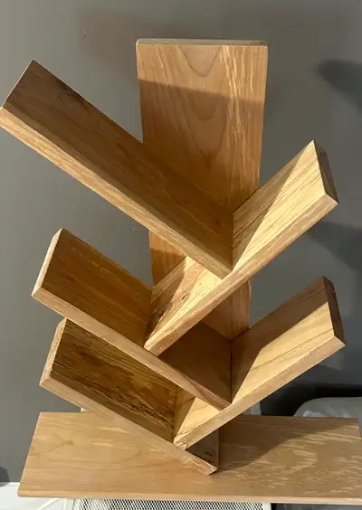 Handmade Wooden Tree Bookshelf – Custom Desktop / Tabletop Book, View more