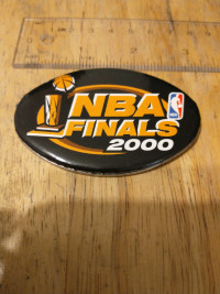 NBA basketball finals 2000 button 3 x 2 inches