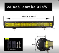 23 Inch 324W Amber Yellow LED Light bar.