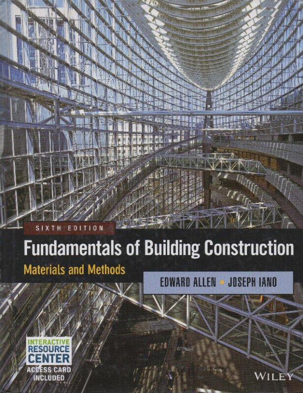 Fundamentals Of Building Construction Materials And Methods 6Ed dans Manuels  à Longueuil/Rive Sud