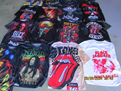 Rock band  and miscellaneous shirts for sale, View more