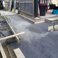 Cement pads and gradding and framing