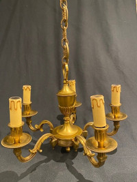 CHANDELIER solid bronze Louis XVI