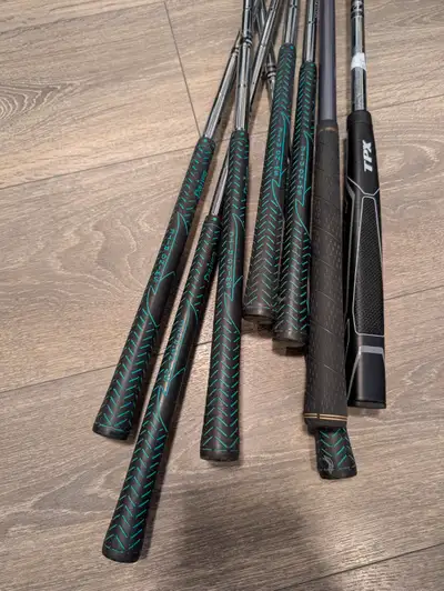 Right handed golf clubs including brand new TPX putter, View more