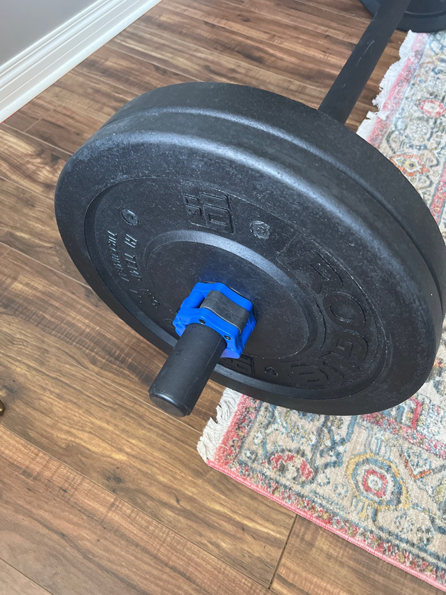 Rogue Stubby Axle and Hi-temp Bumper Plates in Exercise Equipment in Calgary
