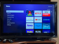 Insignia 42” LCD Full HDTV, HDMI + Roku 3 = Smart TV, Remote