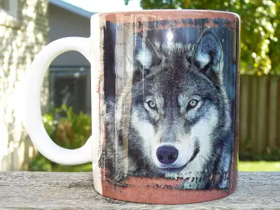 Wolf mugs, Gray Wolf coffee mug, Wolves cup, View more