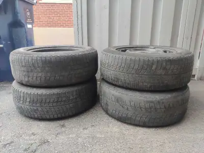 Michelin X-Ice Winter Tires on Steel Rims Size: 215/65R16 102T XL Bolt Pattern: 5x114.3 Center Bore:...