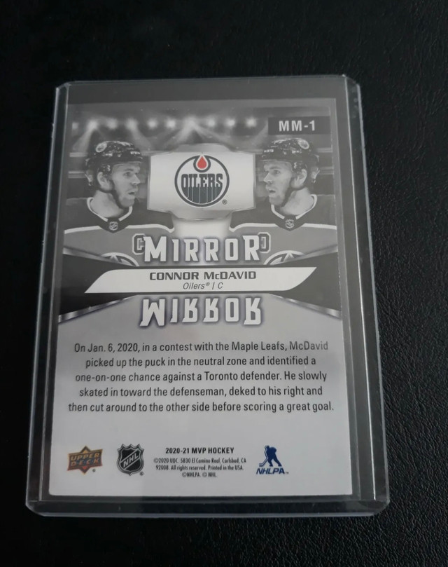 Connor McDavid Mirror Mirror Card (make an offer) in Arts & Collectibles in Edmonton - Image 2