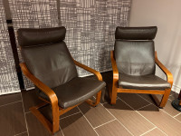 2 Chaises en cuir 