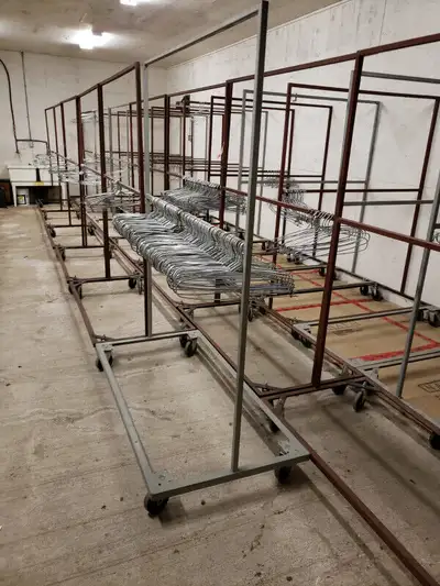 Rack on wheels . See picture. $150.00 each