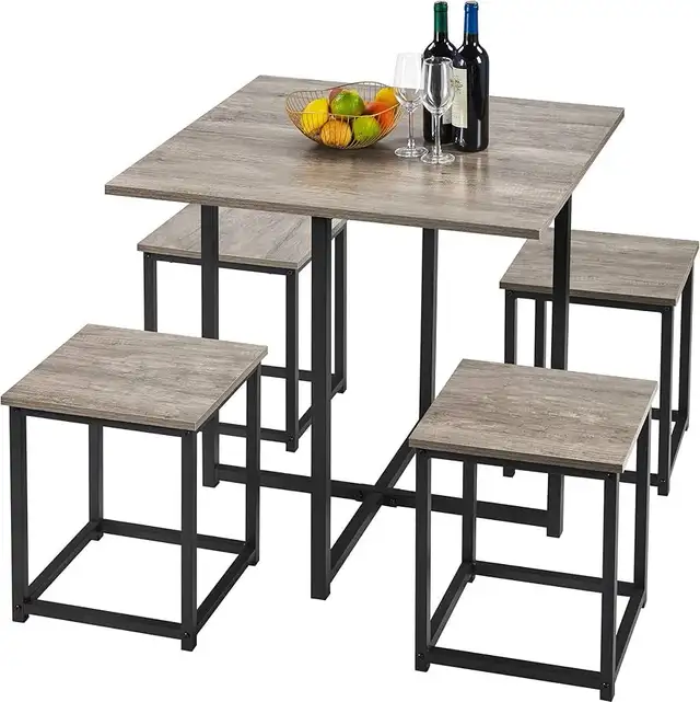 5pc Dining Table Set - Industrial Kitchen Table & Chairs Set in Dining Tables & Sets in Markham / York Region - Image 10