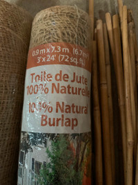 Burlap and bamboo posts