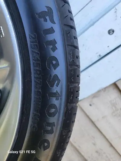 For sale are four (4) Firestone Firehawk AS V2 tires. Size 215/45R17. Tires are in very good conditi...