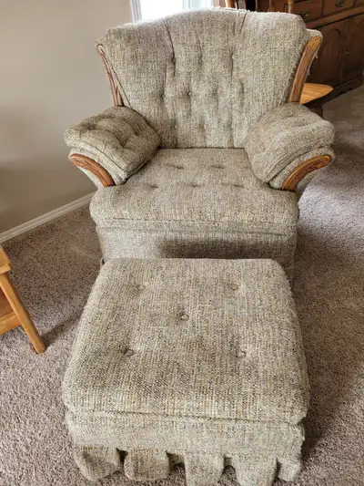 Love Seat couch with matching chair and Ottoman, View more