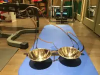 Chocolate Labrador Retriever Food and Water Bowl Stand