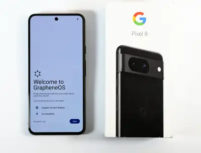 DeGoogled Google PIXEL 8 GrapheneOS Privacy Phone Unlocked Black, View more