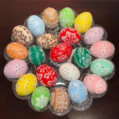 Easter Eggs Pisanki/ Pysanky Hand decorated Carved Eggs, View more
