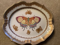 Exquisite Vista Alegre Butterfly Plate