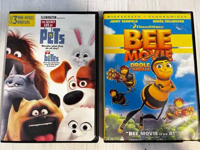 DVD Movies The Secret Life of Pets and Bee Movie, View more