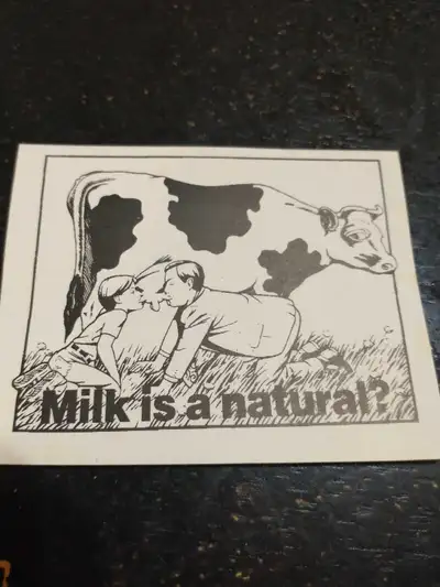 Milk is a natural? Vegan/vegetarian sticker, View more
