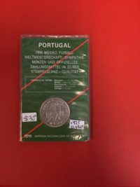 1986 Portugal Mexiko Fubball Silver Coin