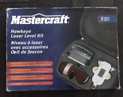 Mastercraft Hawkeye Laser Level Kit 5 piece set with case, View more