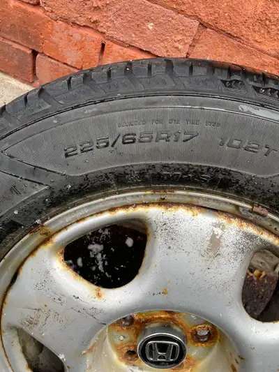 4 used winter tires (tires only no rims) not a ton of tread left but should last at least one winter
