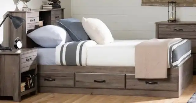 Base de lit simple + Tête de lit  (2x)  in Beds & Mattresses in Longueuil / South Shore - Image 2