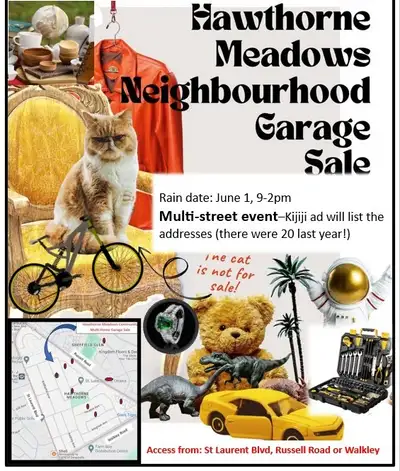 SUNDAY!! Multi-Street Community Garage Sale Alta Vista/Elmvale, View more