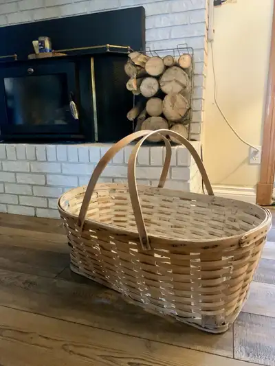 Vintage Wooden Basket, View more