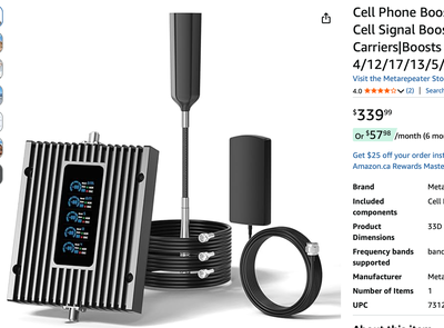 NEW Cell Phone Booster All Canadian Carriers 5G/4G LTE/3G BNIB, View more