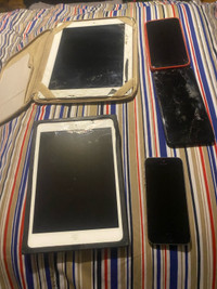 Damaged phones and iPads for sale 