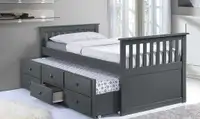 Trundle Pullout Bed sofa with drawers