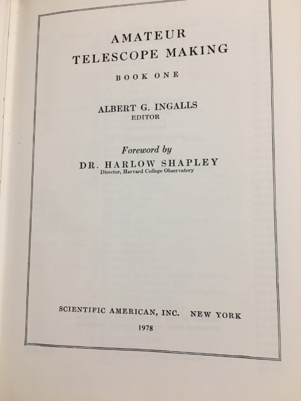 Amateur Telescope Making  (Ingalls 1978) - Books 1, 2, 3 dans Essais et biographies  à Ville de Montréal - Image 2