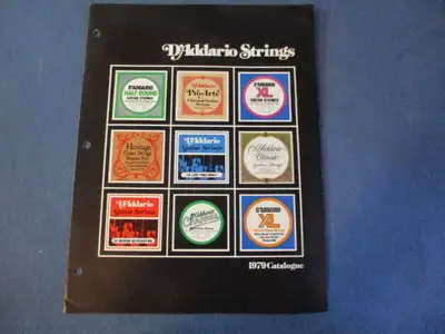 8 pages from cover to cover with the 1979 GUITAR & BANJO STRING line up complete. No prices just lot...