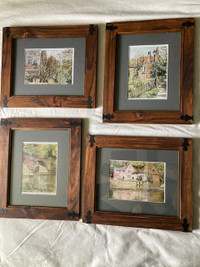 Wood frames 10.5" x12.5" set of 4