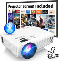 2023 Projector with 100"Projector screen